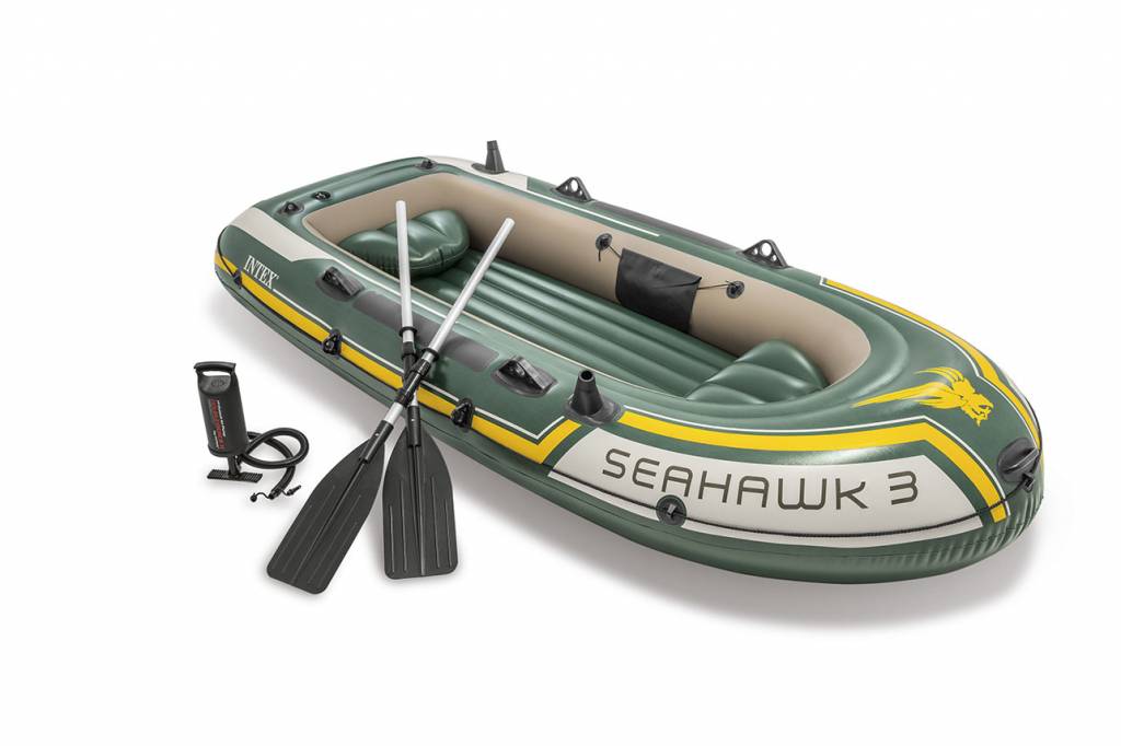 Krankzinnigheid Laatste vrede Intex Opblaasboot Seahawk 3 Set driepersoons - Rubberboot Expert