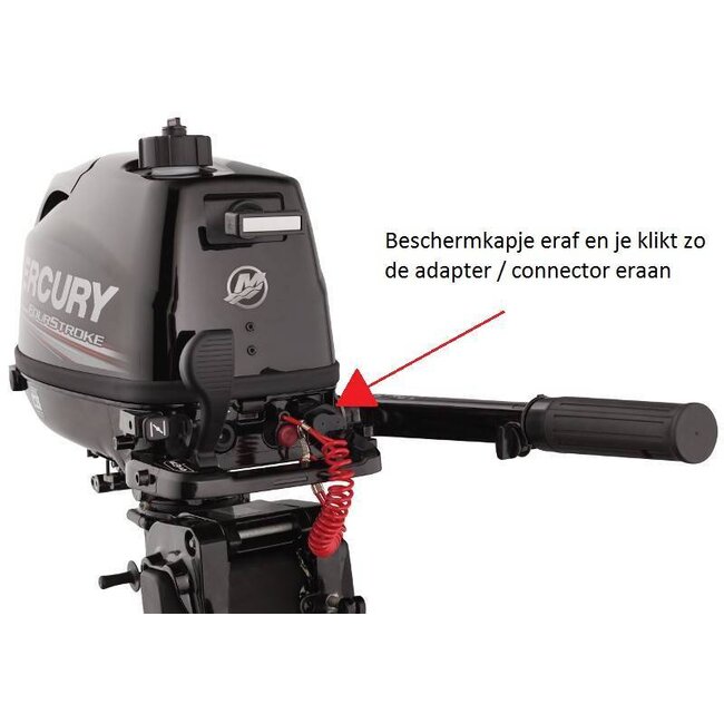 Brandstof adapter Mercury / Yamaha / Mariner 9,5 mm 3/8" Female motorzijde