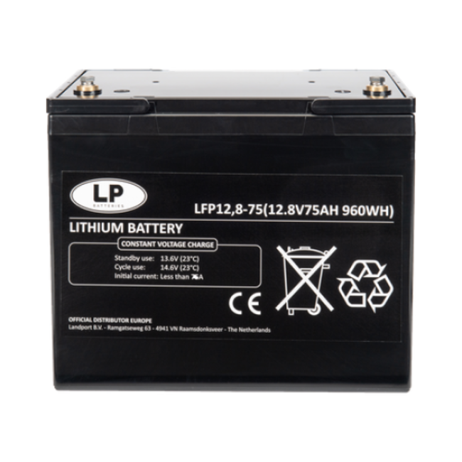 Landport LFP V12-75 12 volt 960 Wh Lithium LiFePo4 accu