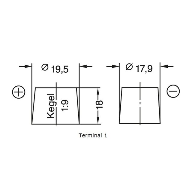 Dynac Semi-tractie accu 12 volt 75 ah type 24DC