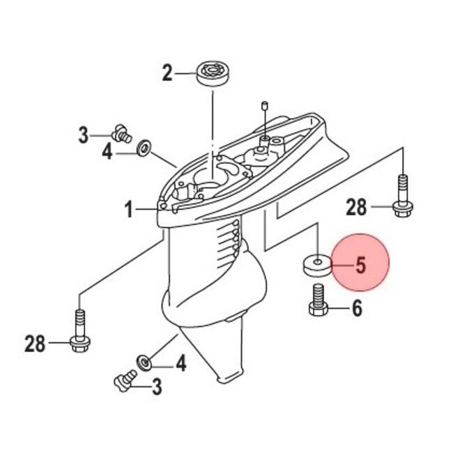 Quicksilver Ronde anode voor 2,5 en 3,5 pk buitenboordmotor