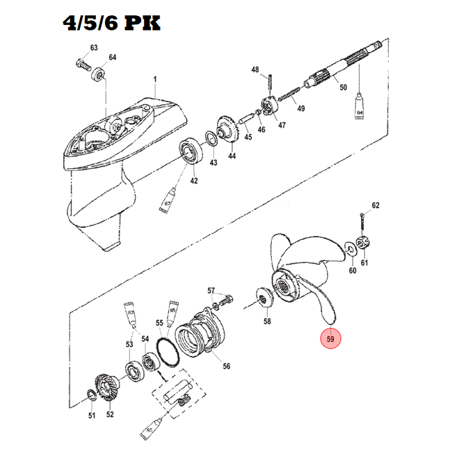 Mercury Black Max aluminium 7,8" x  7'' propeller