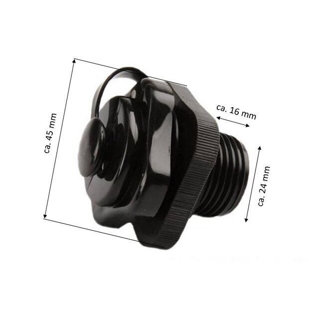 Talamex Schroefventiel voor opblaasboten, kajaks en kano's