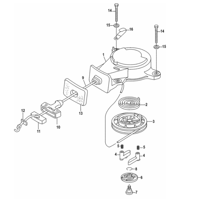Mercury Compleet startblok voor 2,5 en 3,5 pk buitenboordmotor