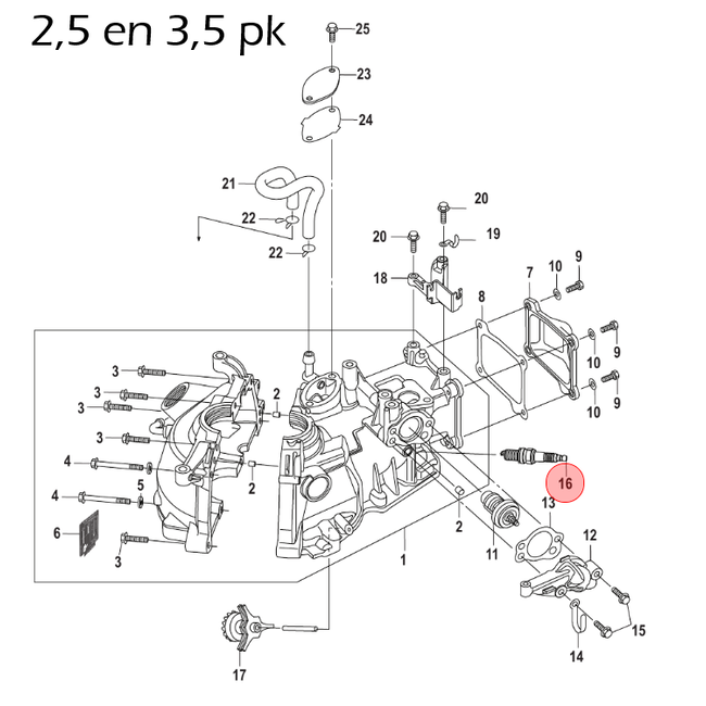 Quicksilver NGK DCPR6E bougie voor 2,5 t/m 9,9 pk buitenboordmotor