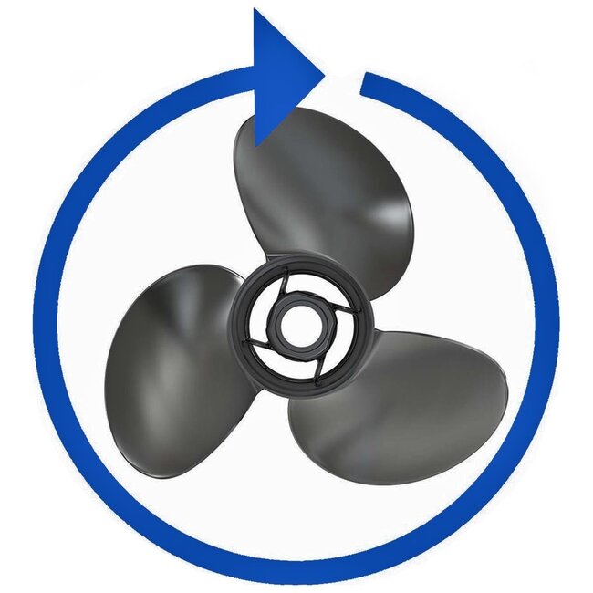 Mercury Black Max aluminium 7,8" x  7'' propeller