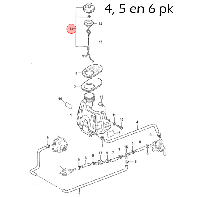 Mercury Benzinedop voor 2,5 t/m 6 pk buitenboordmotor