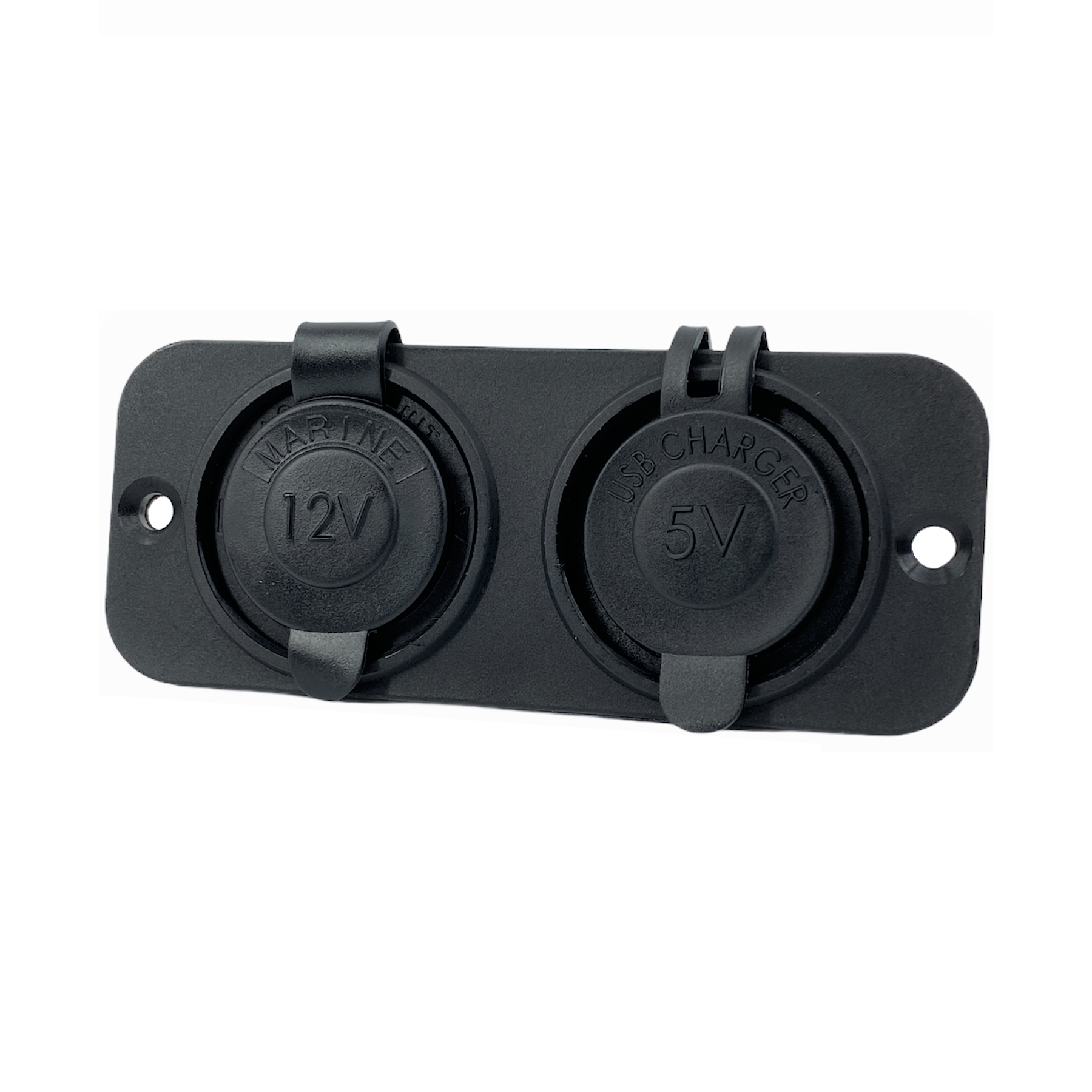 nakomelingen comfort wijsvinger Dubbel flush frame met USB 2.4A en 12V stopcontact - Rubberboot Expert