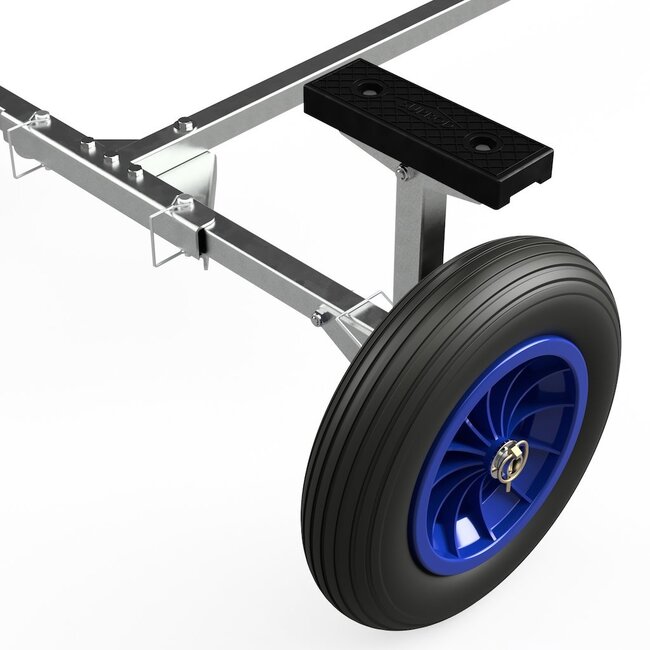 Opvouwbare handtrailer voor rubberboten