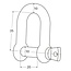 Talamex D-sluiting - oogbout RVS 10 mm