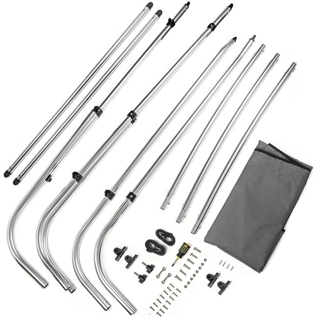 Talamex Biminitop Deluxe 2 boog Zwart