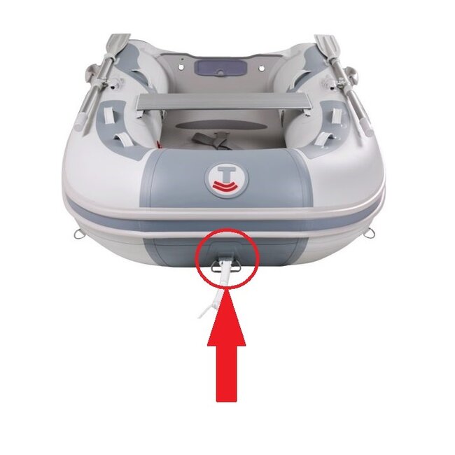 Talamex RVS Boeggreep voor Highline rubberboten