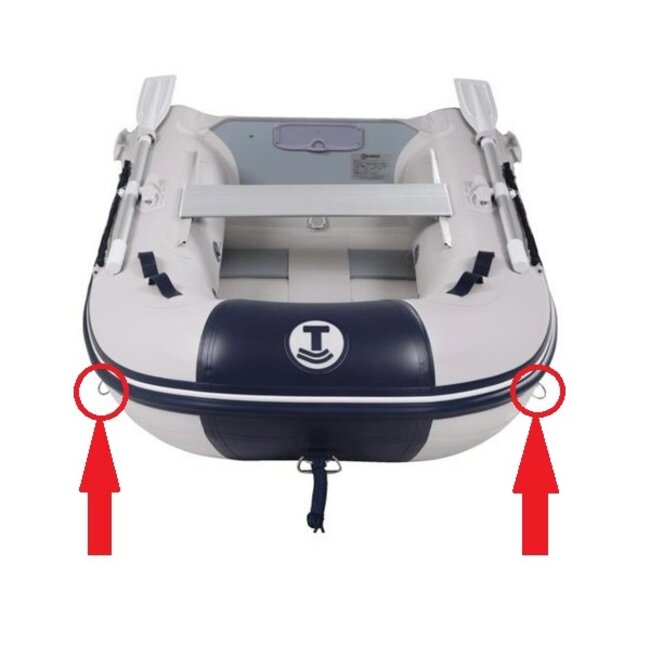 Talamex RVS sleep D-ring grijs voor de Comfortline