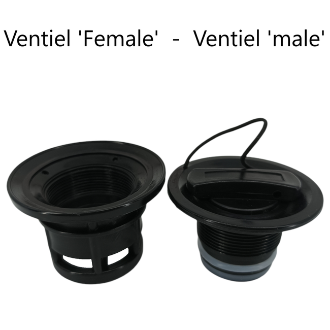 Talamex Ventiel zwart voor rubberboten en SUP boards