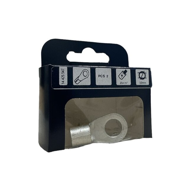 Talamex 2 stuks Kabelschoen voor kabel Ø 25 mm² met oog Ø 10 mm