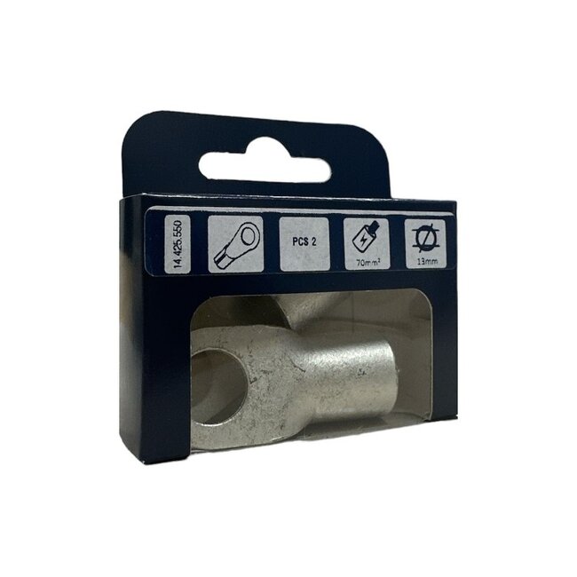 Talamex 2 stuks Kabelschoen voor kabel Ø 70 mm² met oog Ø 13 mm