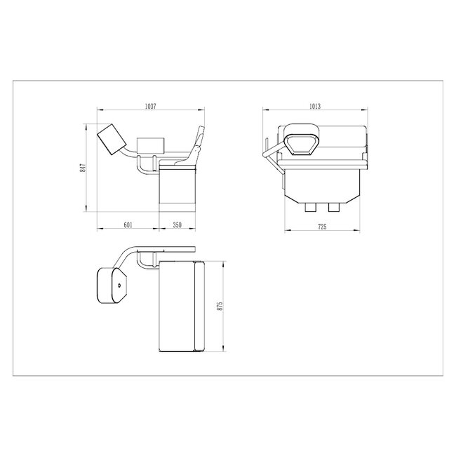 Talamex 2-persoons console voor de S-Line RIB boot / rubberboot