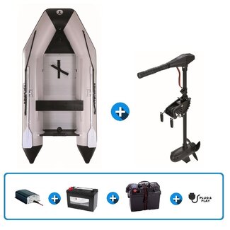 Talamex Rubberboot Aqualine QLX 350 aluminium vloer + X180 fluistermotor + plug & play set