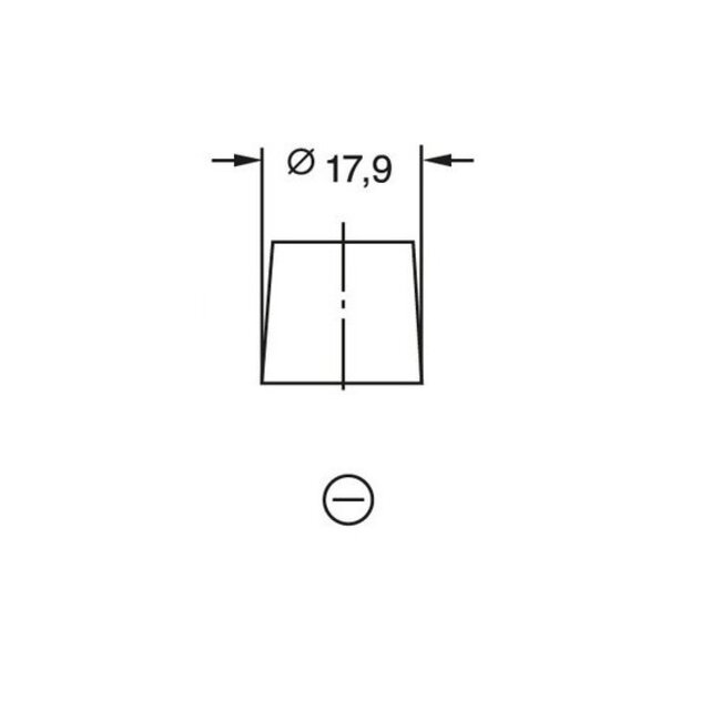 Accuklem (-) 17,5 mm met stroomonderbreker (1 stuks)