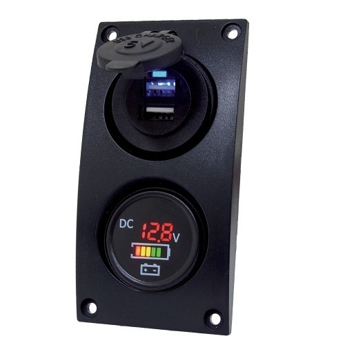 Talamex Curved add-on paneel met dubbele USB aansluiting en accu indicator