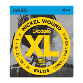 D'Addario D'Addario EXL125 Nickel Wound 09-46 Super LT Top/Reg BTM