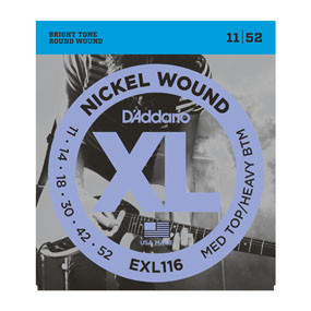 D'Addario D'Addario EXL116 Nickel Wound 11-52 Med Top/Heavy BTM