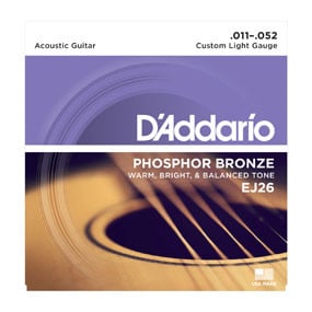 D'Addario D'Addario EJ26 Phosphor Bronze 11-52 Custom Light Gauge