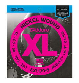 D'Addario D'Addario EXL170-5 Regular Light Gauge E-Bass