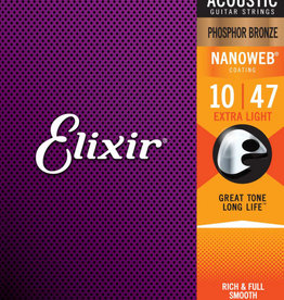 Elixir Elixir - 10-47 - Nanoweb Extra Light - 16002 - Phosphor Bronze