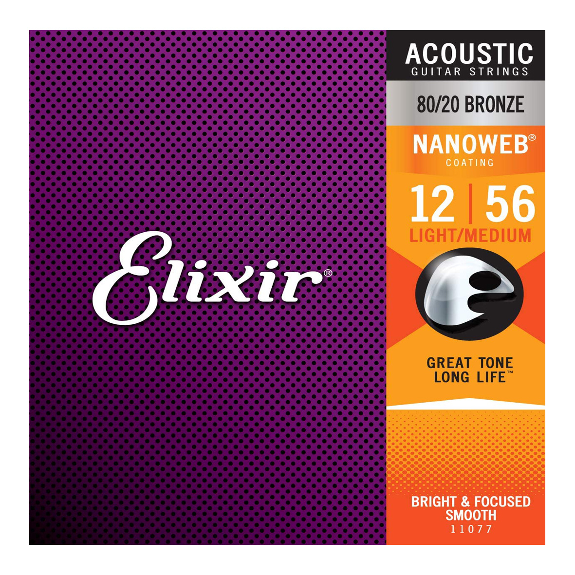 Elixir Elixir - 12-56 - Nanoweb Light/Medium - 11077 - 80/20 Bronze