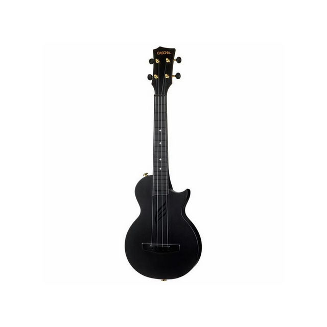 Cascha Cascha Carbon Concert Ukulele Set BLACK