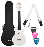 Cascha Cascha Carbon Concert Ukulele Set WHITE