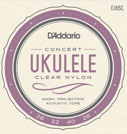 D'Addario D'Addario Concert Ukulele Clear Nylon EJ65C