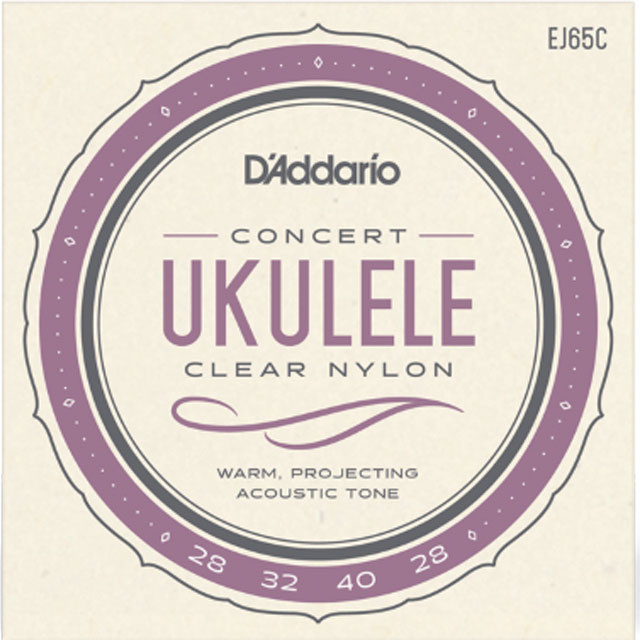 D'Addario D'Addario Concert Ukulele Clear Nylon EJ65C