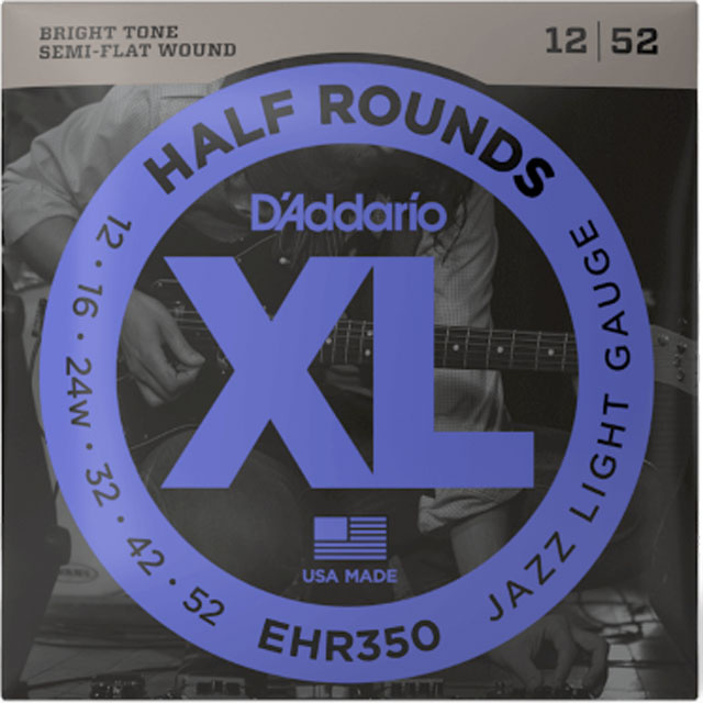 D'Addario D'Addario EHR350 Half Rounds 12-52 Jazz Light Gauge