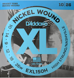 D'Addario D'Addario EXL150H Nickel Wound 10-26w High Strung/Nashville