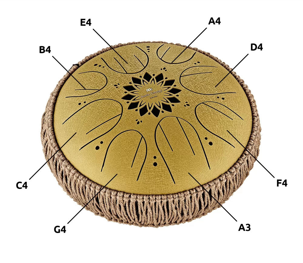 Meinl Meinl MOSTD3G Octave Steel Tongue Drum C Major 432 Hz Gold