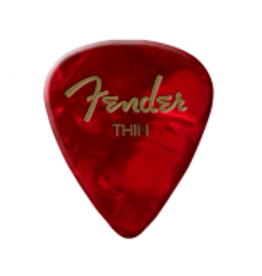 Fender  Fender Premium Celluloid Picks Thin - Red - 12 Pack