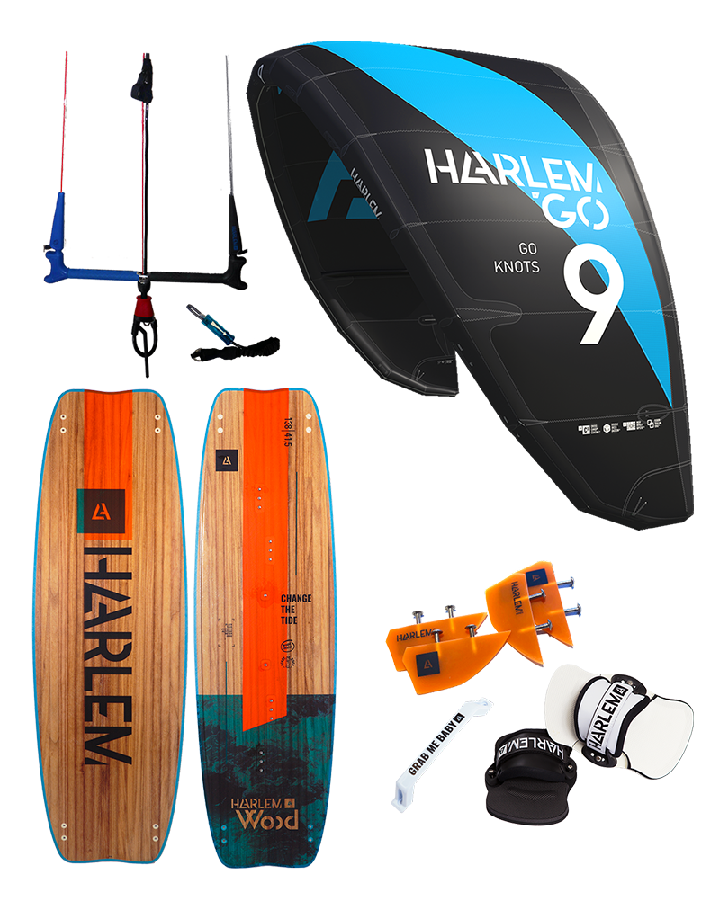 Harlem Go v5 Kitesurfset Black & Blue
