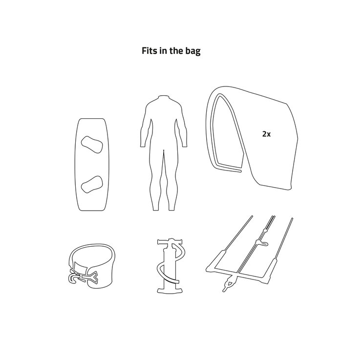 Prolimit Kitesurf Boardbag Golf Ultralight Grey/White