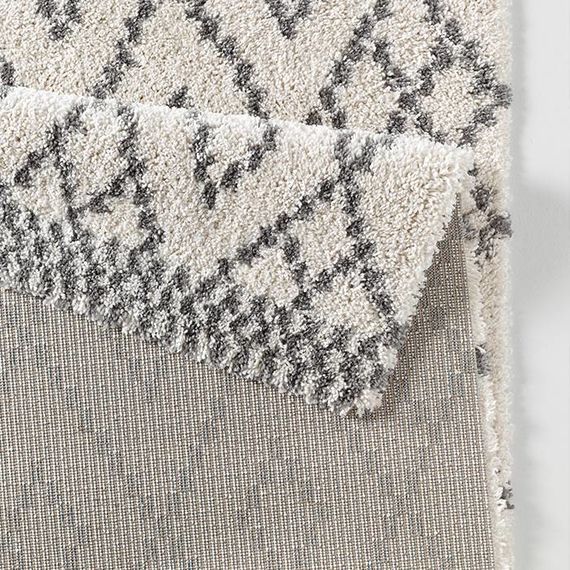 Mint Rugs Hoogpolig vloerkleed - Hamar Cubes creme/grijs