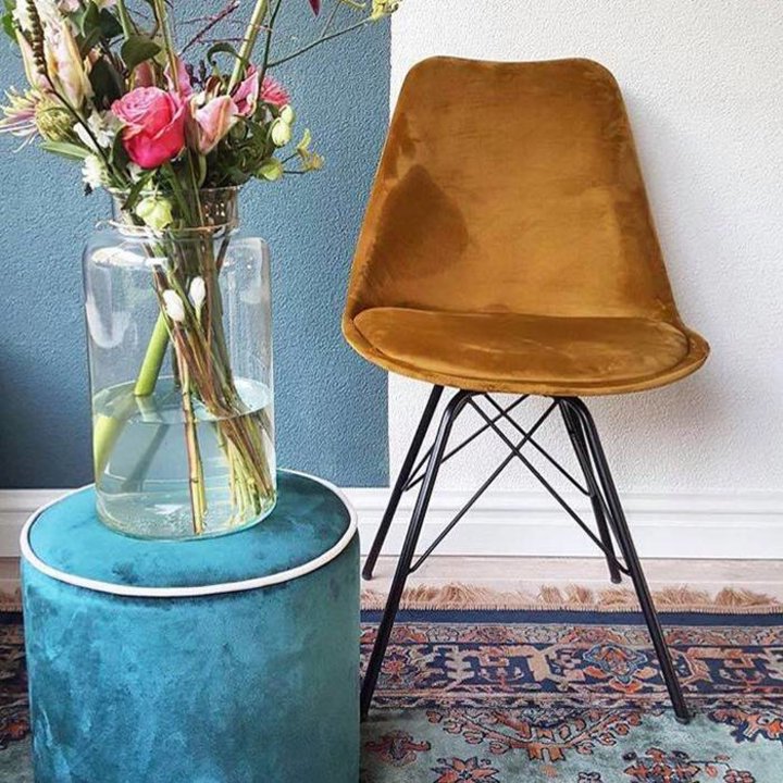 Stoel Velvet - Goud/Okergeel