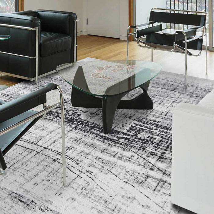 Vintage Vloerkleed - Mad Men Metro B&W 8926