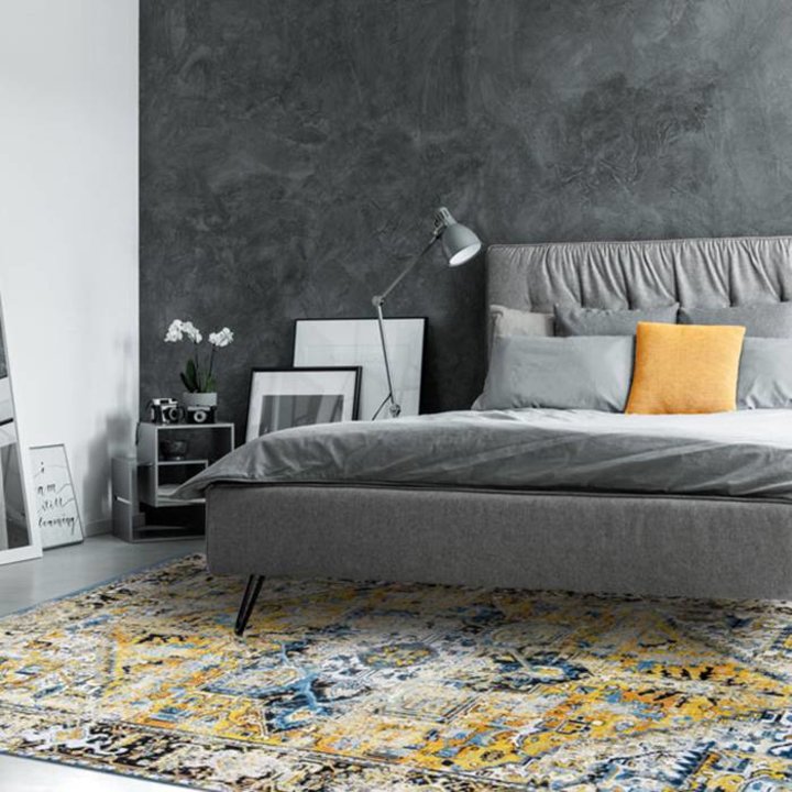 Vintage Vloerkleed - Antiquarian Heriz Geel 8704