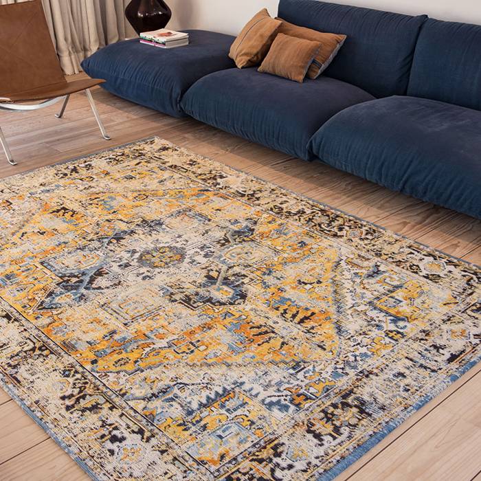 Vintage Vloerkleed - Antiquarian Heriz Geel 8704