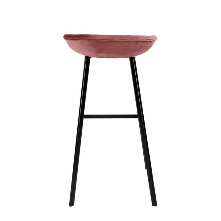 Velvet barkruk - Roze