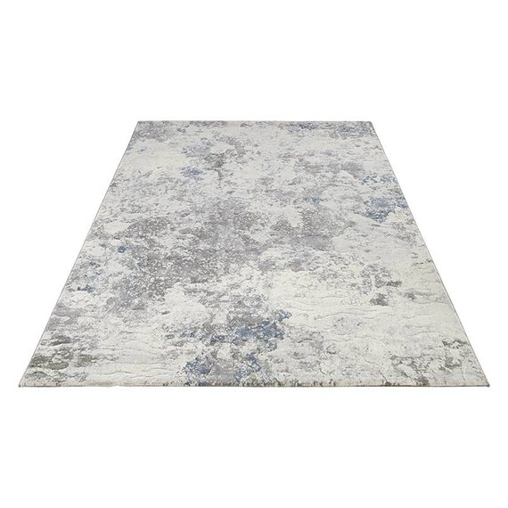 ELLE DECORATION Modern Vloerkleed - Arty Grijs/Blauw Splash