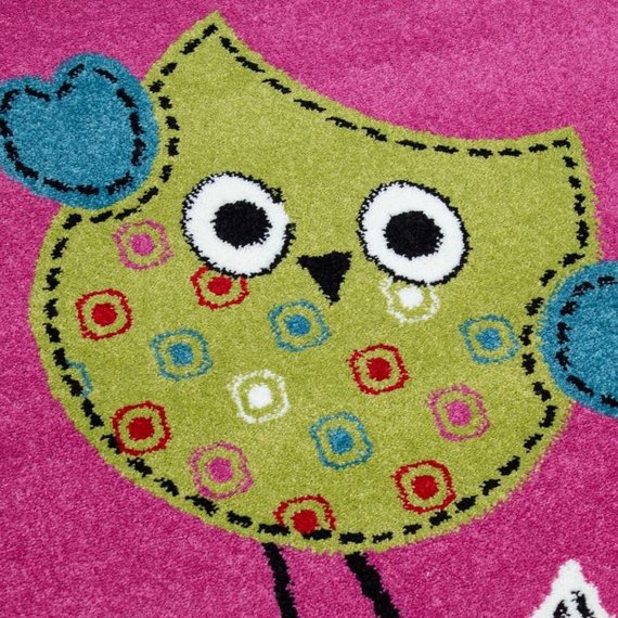 MoMo Carpets Kindervloerkleed - Uiltjes Lila