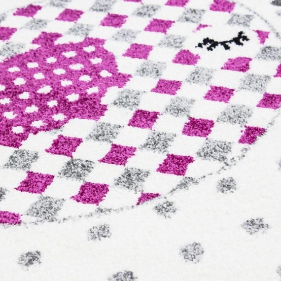 MoMo Carpets Kindervloerkleed - Vogeltjes Roze/Grijs