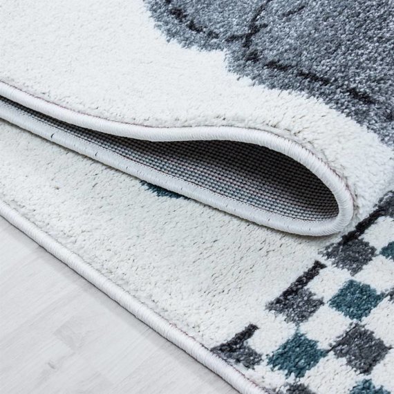 MoMo Carpets Kindervloerkleed - Olifant Paraplu Blauw